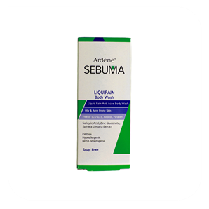 مایع شوینده غیر صابونی Liquipain آردن سبوما مناسب پوست بدن چرب و دارای آکنه2